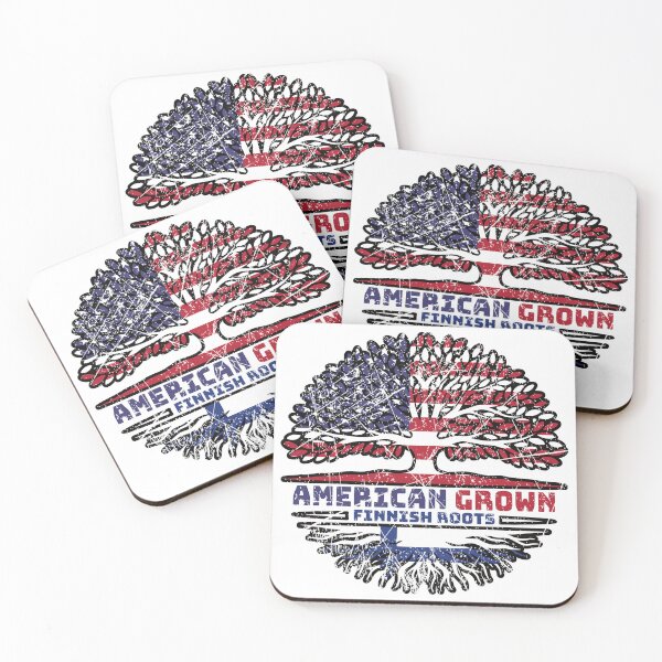 Item preview, Finland Finnish US American USA United States Tree Roots Flag designed and sold by FlagX.
