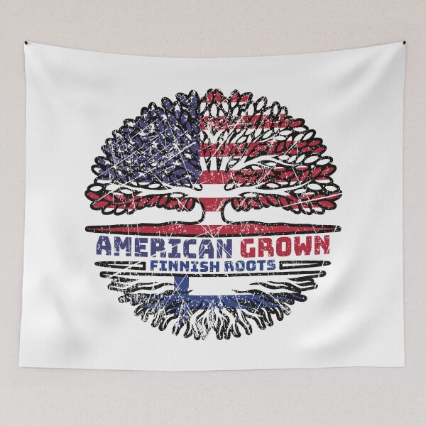 Item preview, Finland Finnish US American USA United States Tree Roots Flag designed and sold by FlagX.