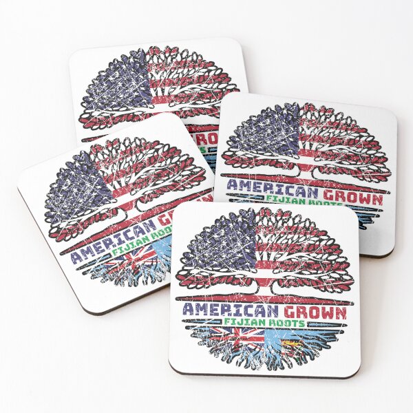 Item preview, Fiji Fijian US American USA United States Tree Roots Flag designed and sold by FlagX.