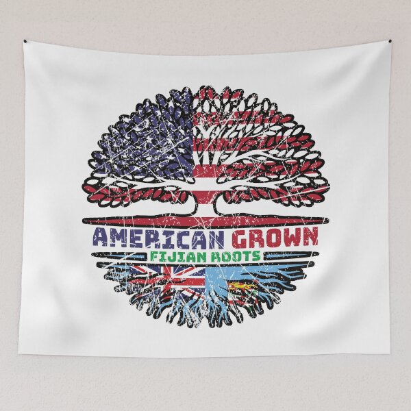 Item preview, Fiji Fijian US American USA United States Tree Roots Flag designed and sold by FlagX.