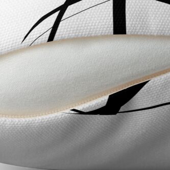 Alternate view of Black and White Geometric Lines Throw Pillow