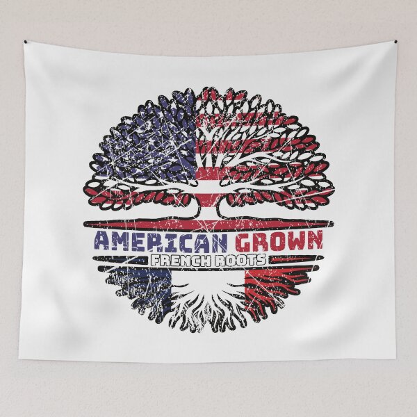 Item preview, France French US American USA United States Tree Roots Flag designed and sold by FlagX.