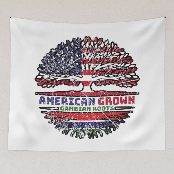 Item preview, Gambia Gambian US American USA United States Tree Roots Flag designed and sold by FlagX.