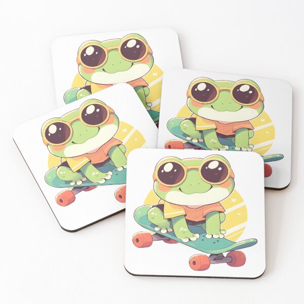 Item preview, Cute Skateboarding Frog designed and sold by StickySparkle.