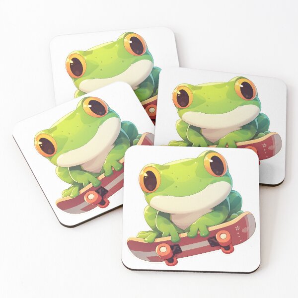 Item preview, Cute Skateboarding Frog designed and sold by StickySparkle.