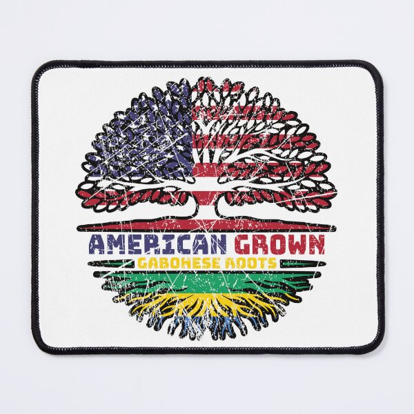 Item preview, Gabon Gabonese American USA Tree Roots Flag designed and sold by FlagX.