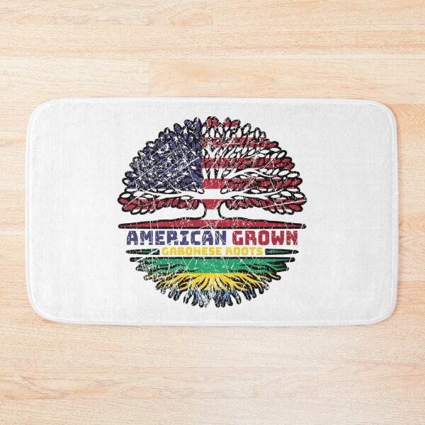 Item preview, Gabon Gabonese American USA Tree Roots Flag designed and sold by FlagX.