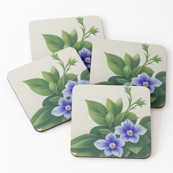 Item preview, Vinca plant flowers art designed and sold by Ponted.