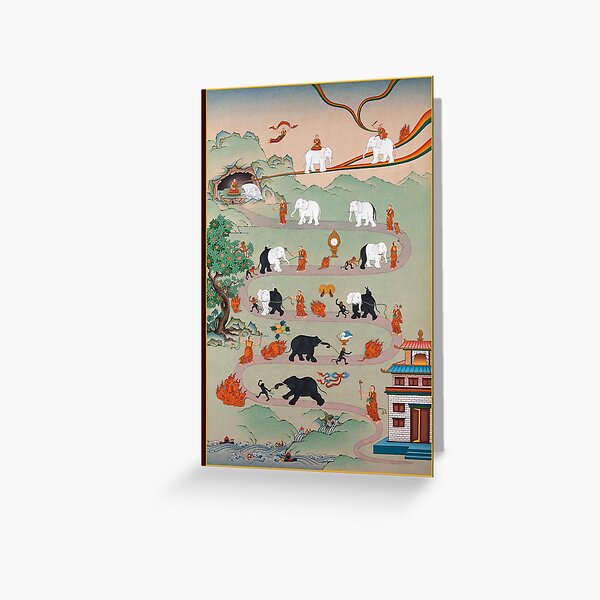 Item preview, Buddhism Print - The Nine Mental Abidings Path of Samatha designed and sold by Onodera.