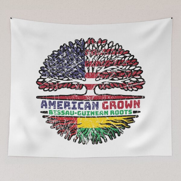 Item preview, Guinea-Bissau Bissau-Guinean American USA Tree Roots Flag designed and sold by FlagX.