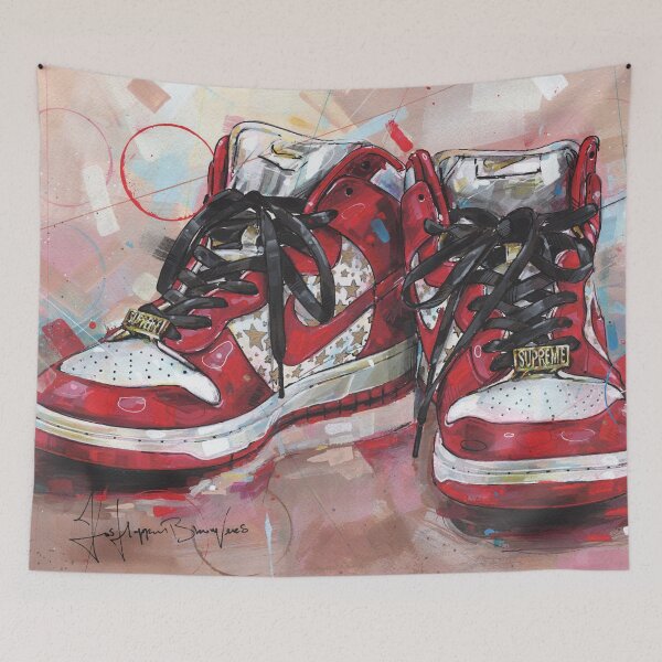 Item preview, Nike Dunk high SB stars painting designed and sold by GalleryKauffeld.