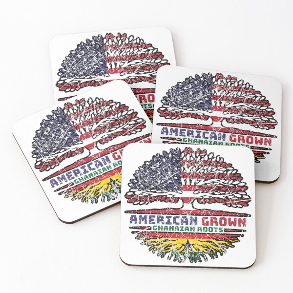 Item preview, Ghana Ghanaian US American USA United States Tree Roots Flag designed and sold by FlagX.