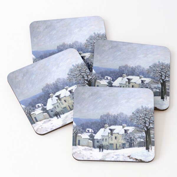 Item preview, Alfred Sisley. Place du Chenil in Marly, snow effect.  designed and sold by OldTimeArt.