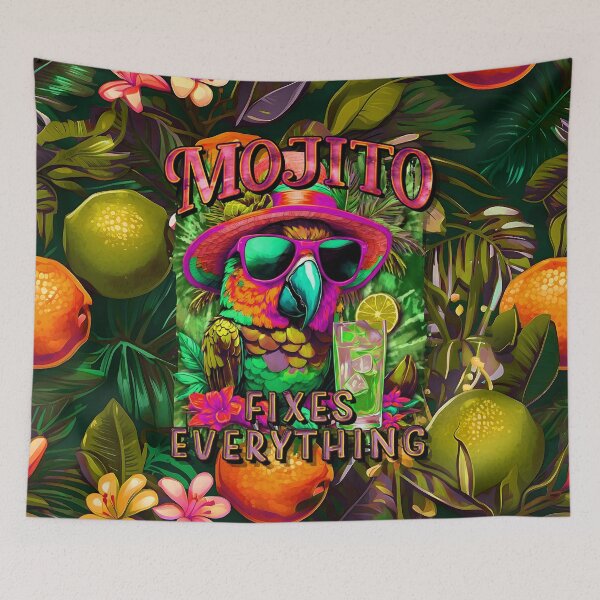 Item preview, Mojito Fixes Everything Tropical Parrot Cocktail designed and sold by MindWave THC.