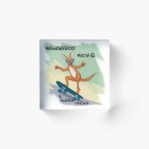 Item preview, Kangaroo Kicks & Aussie Tricks Skateboarding funny Kangaroos designed and sold by lozsart.