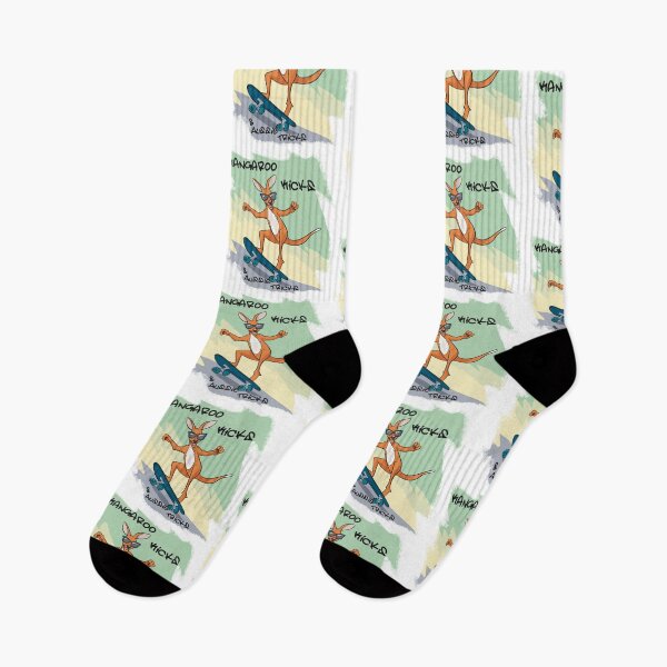 Item preview, Kangaroo Kicks & Aussie Tricks Skateboarding funny Kangaroos designed and sold by lozsart.