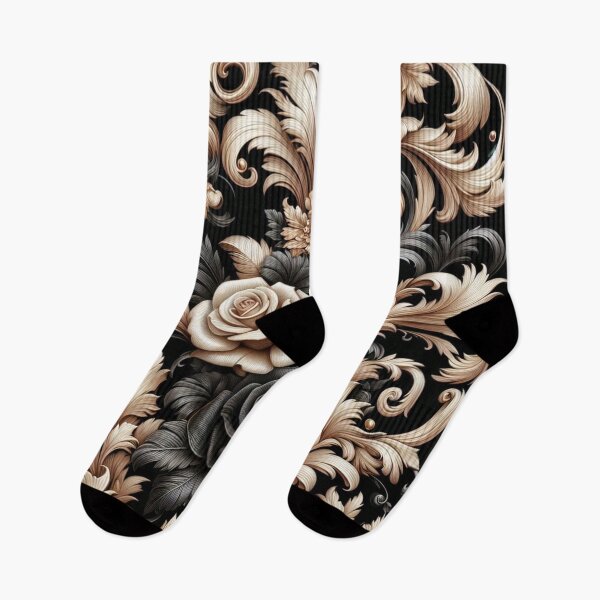 Item preview, Tan & Black Baroque With Roses designed and sold by DesignsByPrnces.