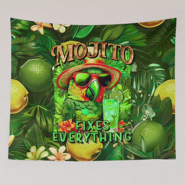 Item preview, Mojito Fixes Everything Tropical Parrot Cocktail designed and sold by MindWave THC.