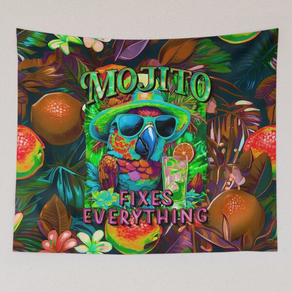 Item preview, Mojito Fixes Everything Tropical Parrot Cocktail designed and sold by MindWave THC.