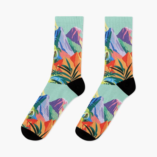 Item preview, Abstract mountain peaks tropical twist Active Outdoors Inspired Art designed and sold by CDC40.