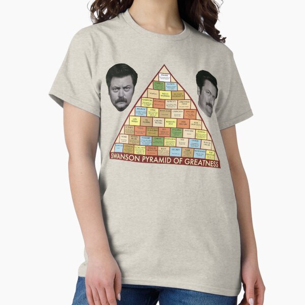 Aperçu de l'œuvre La pyramide de la grandeur de Swanson créée et vendue par TheRonSwanson.