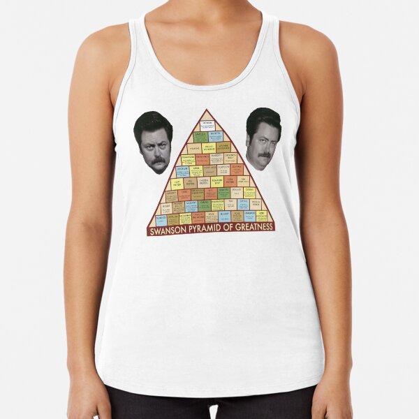 Swanson Pyramid of Greatness Racerback Tank Top