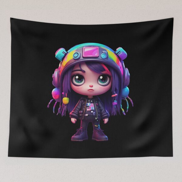 Item preview, Cute Cyberpunk Girl, Unique 3d Character designed and sold by Burn-Ego.