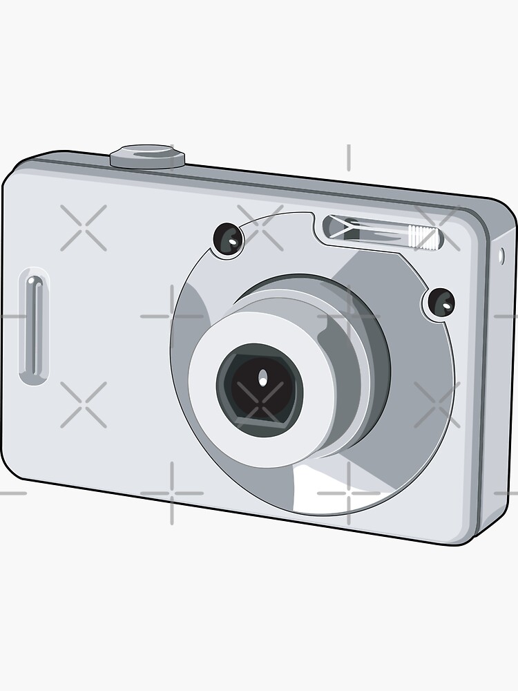 "Point and Shoot Digital Camera Retro" Sticker for Sale by retrovectors