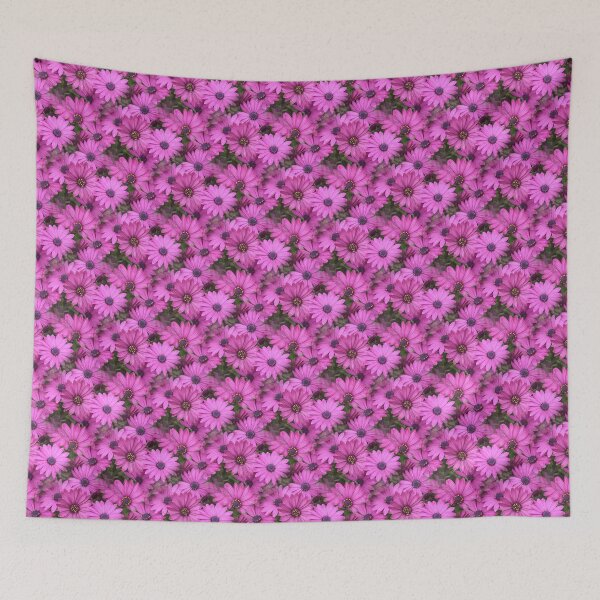 Item preview, Crowded Pink Purple Daisies Repeat Pattern designed and sold by taiche.