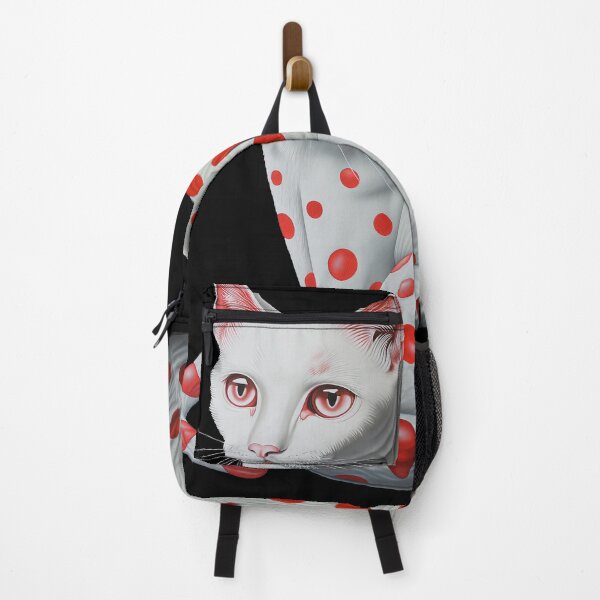Item preview, Polka Dot White and Red Cat designed and sold by jplrosman.