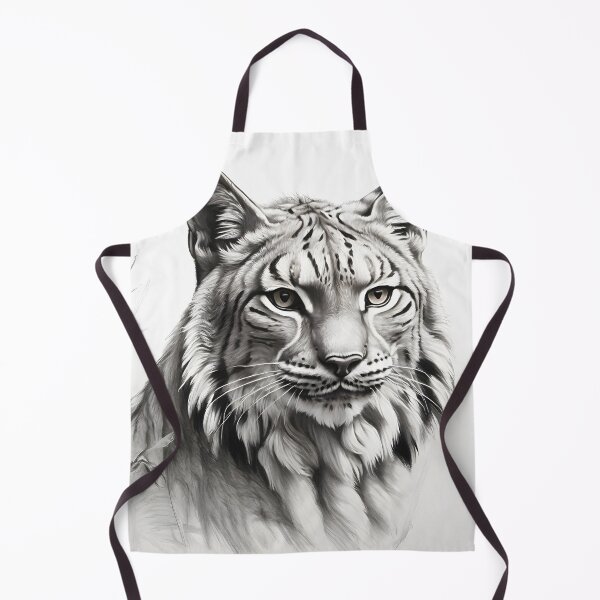 Item preview, Black and white pencil drawing of a lynx designed and sold by Pencil-Art.