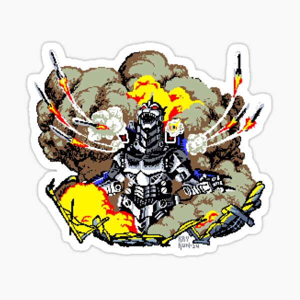 Vista previa del artículo con la obra «Kiryu Mechagodzilla - versión plateada», diseñado y vendido por SerhiyKrykun.