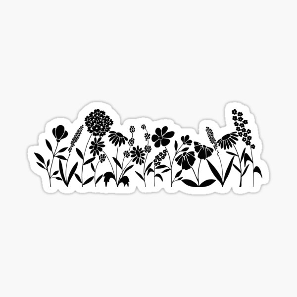 Item preview, Botanic pattern of flowers, plants in flat style. Elegant, aesthetic, stylish hand drawing doodles of botanical elements designed and sold by NataliaVVV.
