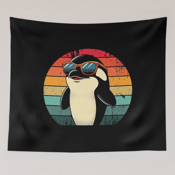 Item preview, Retro Orca in Sunglasses Pun Meme Barbeque Pool Party Funny Orca designed and sold by KsuAnn.