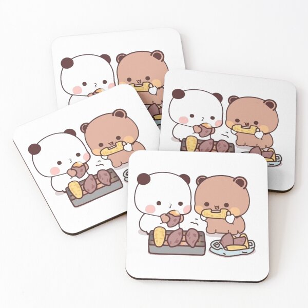 Aperçu de l'œuvre Bubu Dudu Panda et Brownie Bear Couple v3 2024 créée et vendue par OceanLiveArts.