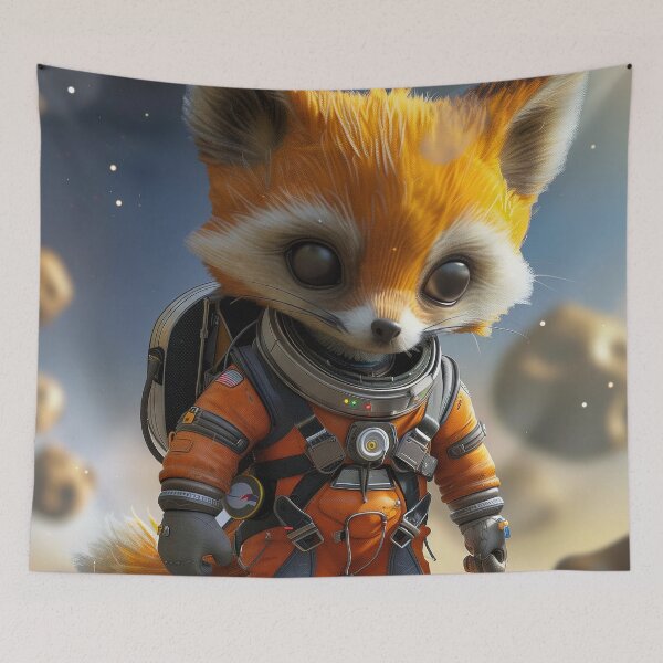 Item preview, Adorable Astronaut Fox in Space Suit Exploring Foreign Planet designed and sold by Mullet Monkey.