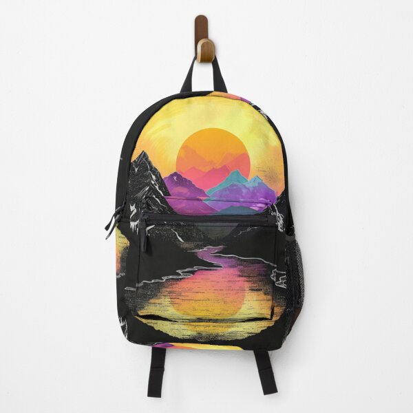Item preview, Mountain range silhouette psychedelic twist Active Outdoors Inspired Art designed and sold by CDC40.