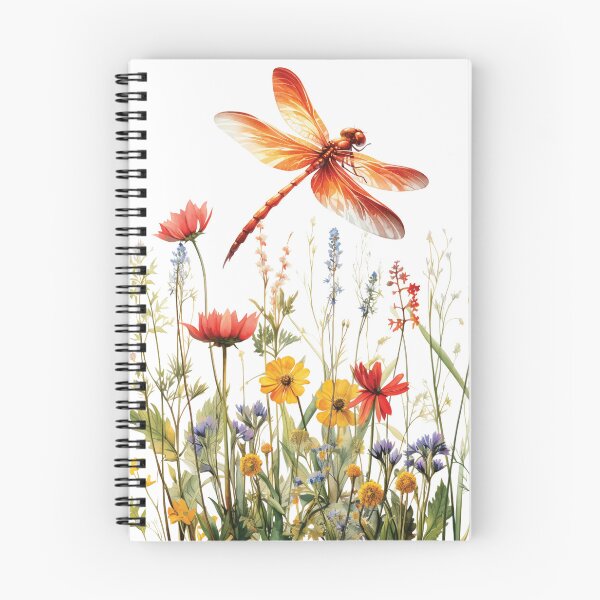 Item preview, Red Dragonfly Watercolor Floral designed and sold by Ketique.