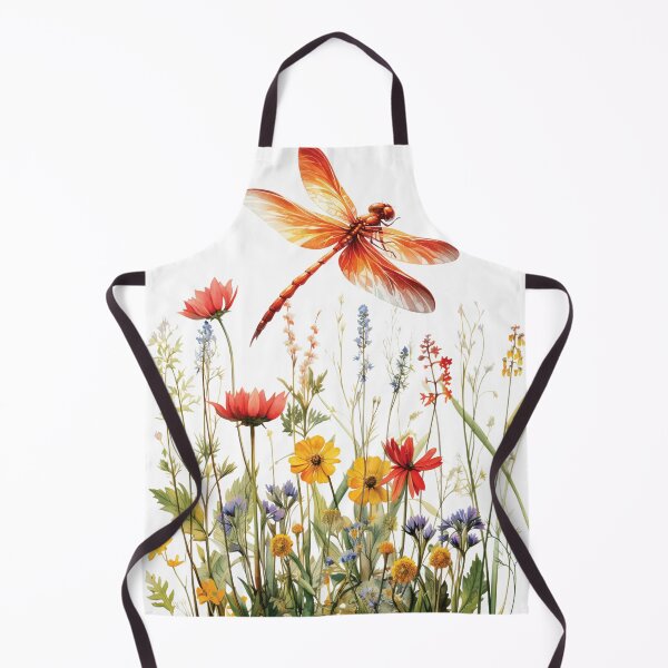 Item preview, Red Dragonfly Watercolor Floral designed and sold by Ketique.