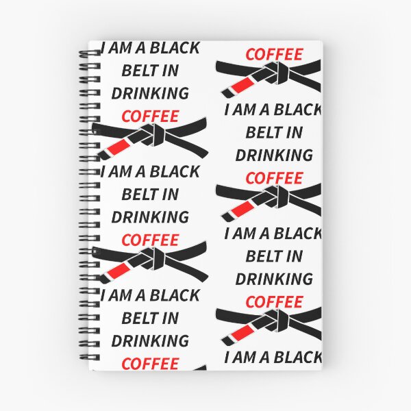 Item preview, BLACK BELT IN DRINKING COFFEE designed and sold by AmazingBackDrop.