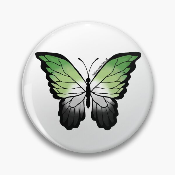 Item preview, Aromantic Pride Butterfly designed and sold by Toki's Workshop.