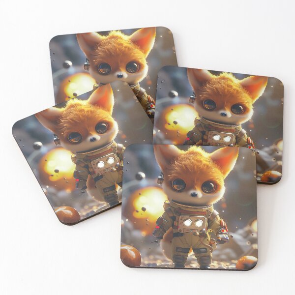 Item preview, Cute Fox Space Explorer in Space Suit on Foreign Planet designed and sold by Mullet Monkey.