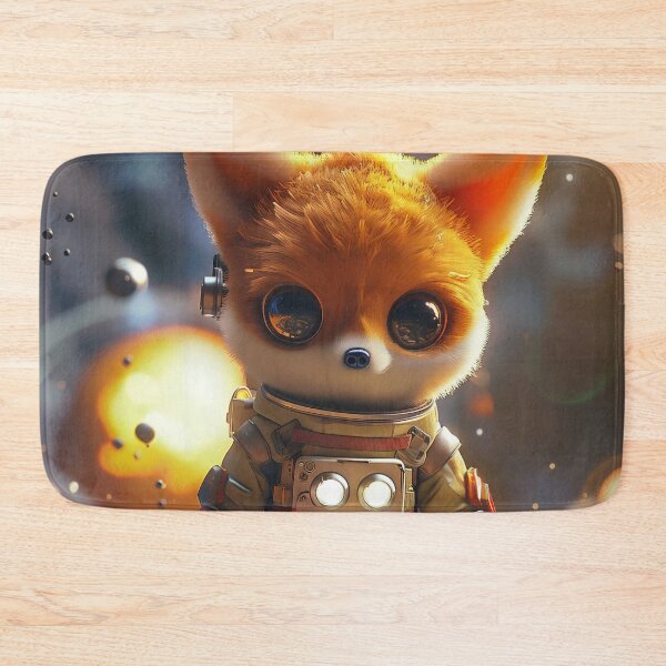 Item preview, Cute Fox Space Explorer in Space Suit on Foreign Planet designed and sold by Mullet Monkey.