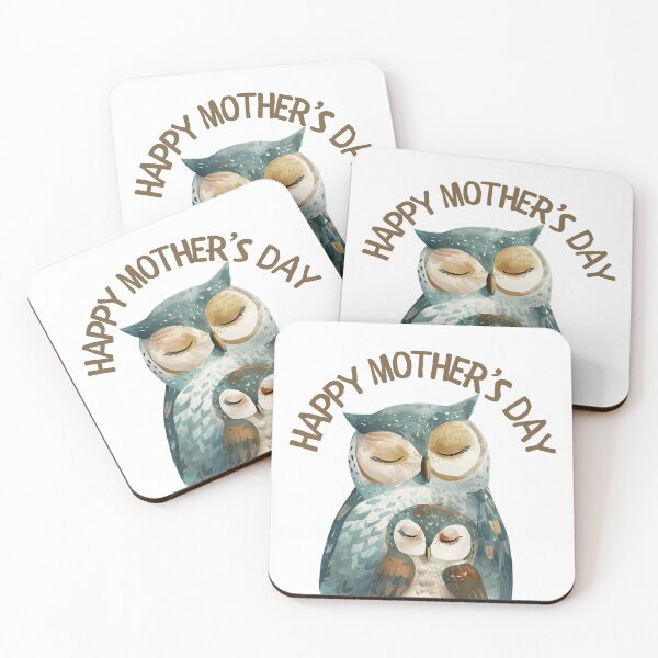 Item preview, Mother's Day Mama Owl& Owlet Watercolor Illustration designed and sold by GolDreamShop.