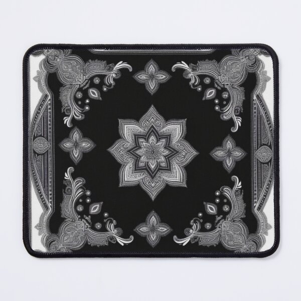 Item preview, RogerPattern - "Divine Elegance: Black & White Bandana Print" designed and sold by RogerPattern.