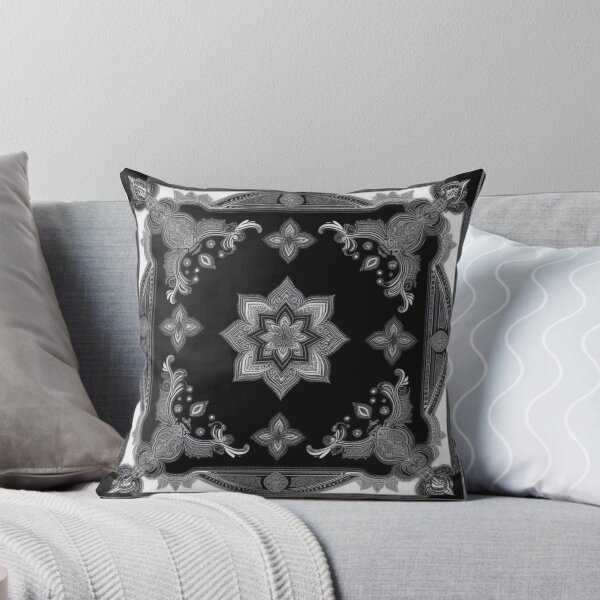 Item preview, RogerPattern - "Divine Elegance: Black & White Bandana Print" designed and sold by RogerPattern.
