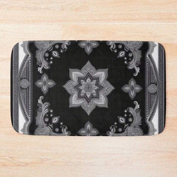 Item preview, RogerPattern - "Divine Elegance: Black & White Bandana Print" designed and sold by RogerPattern.