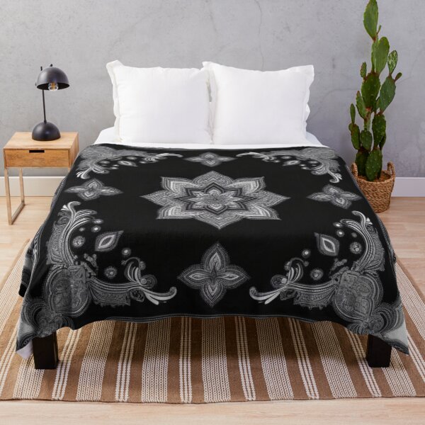 Item preview, RogerPattern - "Divine Elegance: Black & White Bandana Print" designed and sold by RogerPattern.
