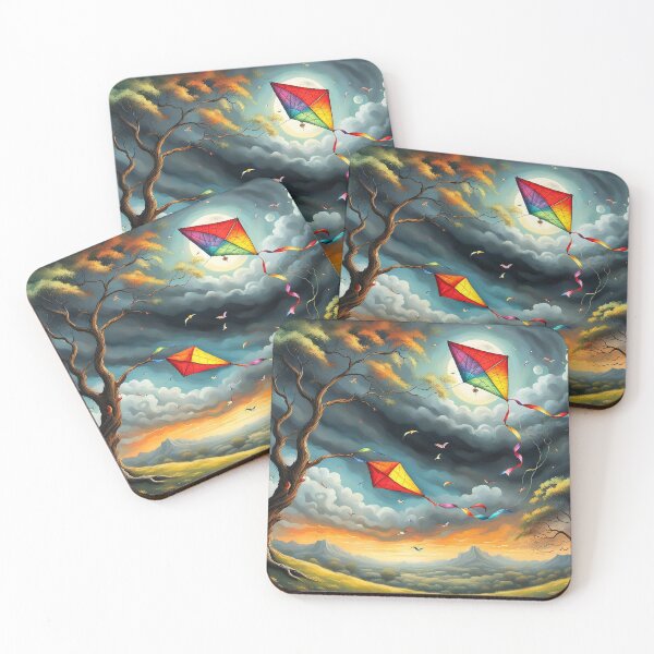 Item preview, colorful kites in the storm designed and sold by Talpha.