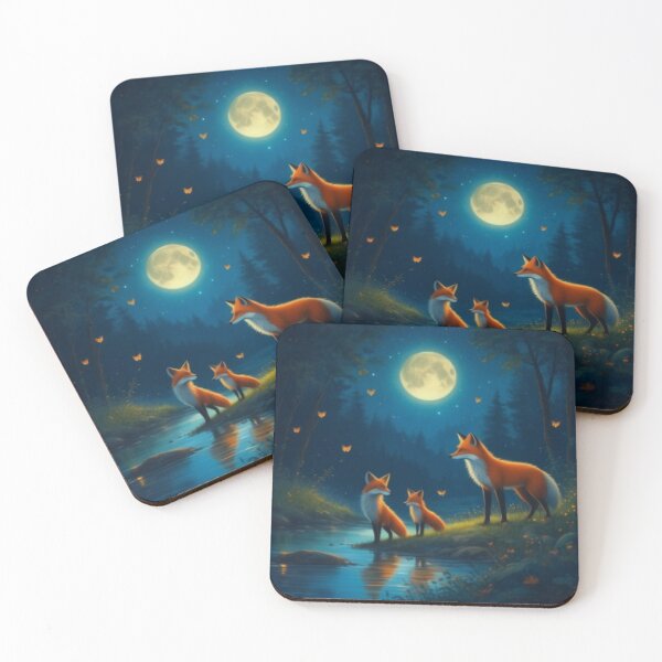 Item preview, Foxes in night designed and sold by Shazzi shop.